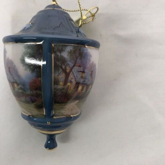 Thomas Kinkade Bradford Editions Heirloom Ornament Lite Cover Fox Glove Cottage - Picture 2 of 7